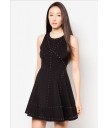 Studded Fit & Flare Dress